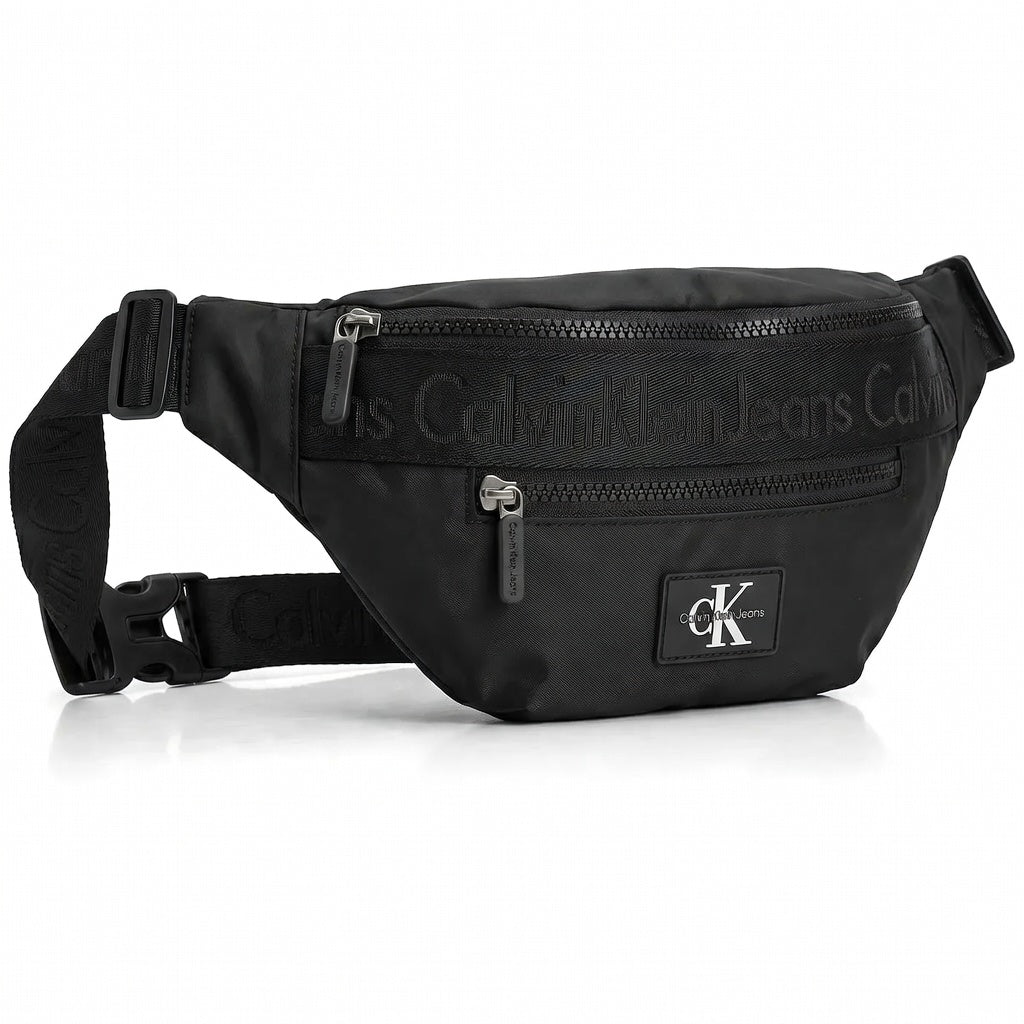 Calvin Klein Jeans Men’s Black Nylon Logo Waist Bag