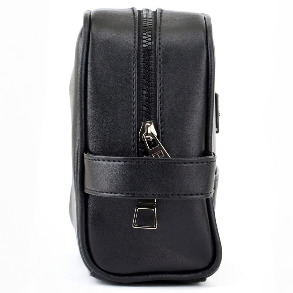 Tommy Hilfiger men's black leather clutch bag with gift box