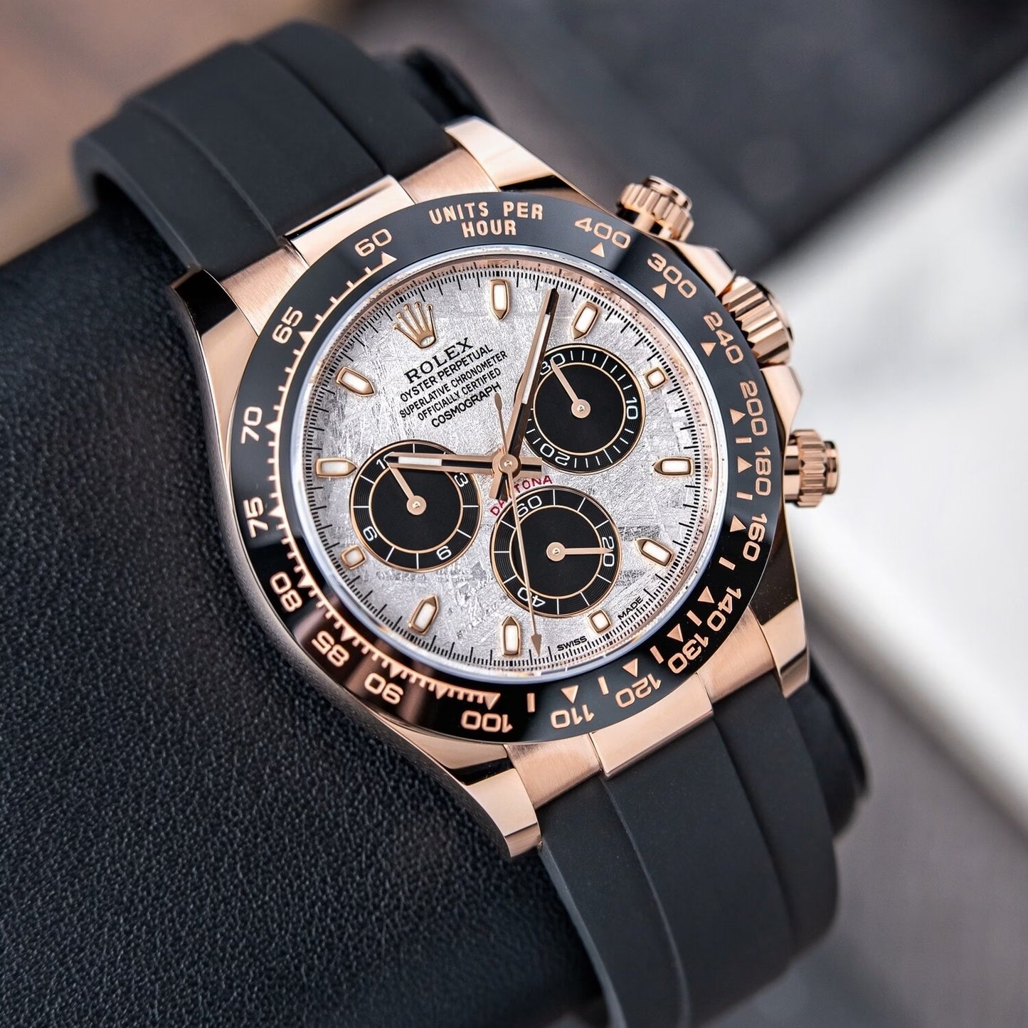 Rolex Men's Daytona Mirror Leather Watch (Original)