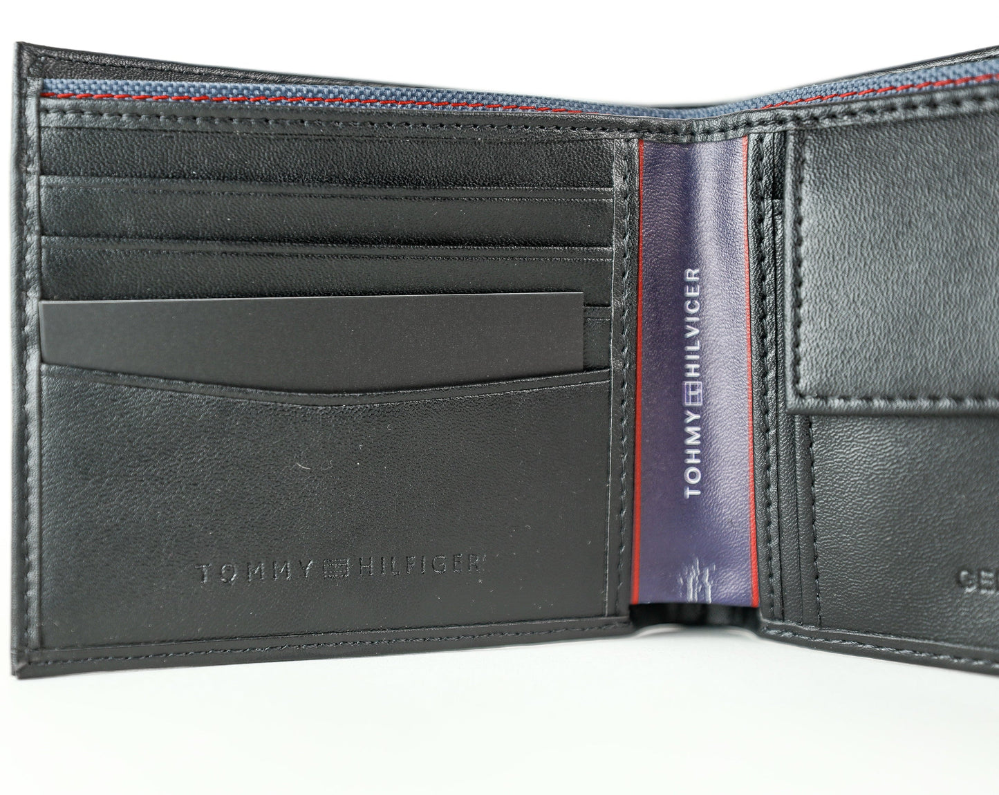 TH Black Leather Wallet For Men