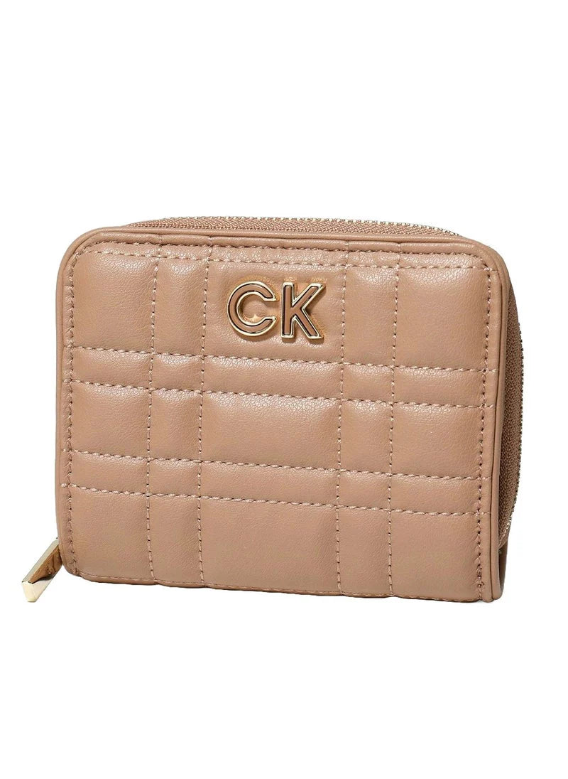 CK Quilted Nude Wallet For Women