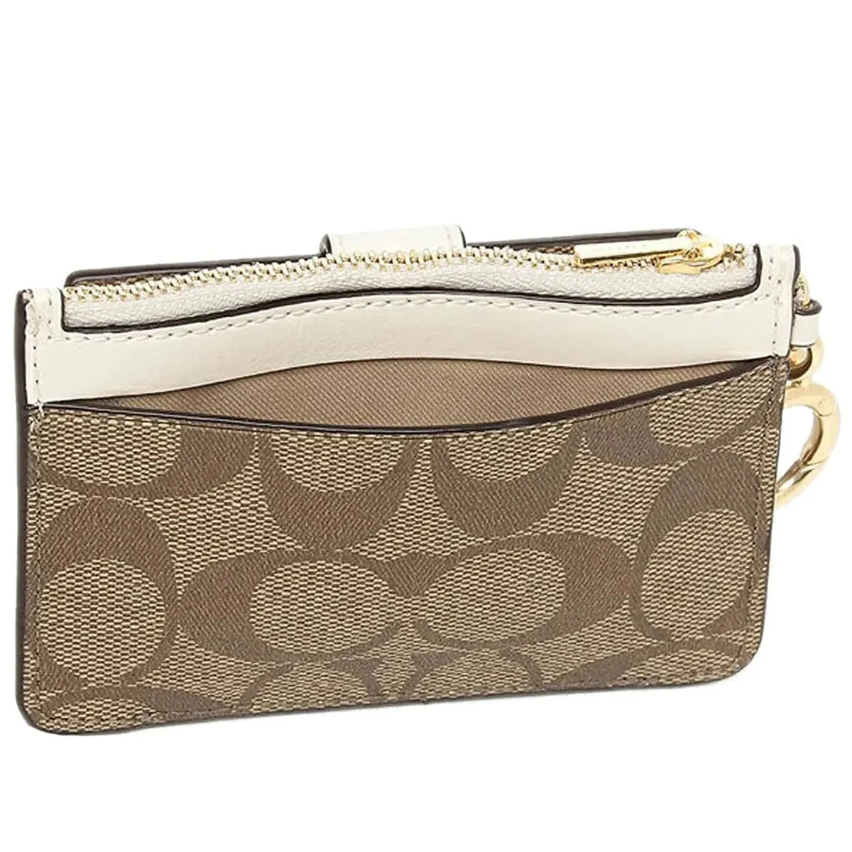 COACH Women’s Signature Canvas Attachment Card Case C7398 IMDJ8