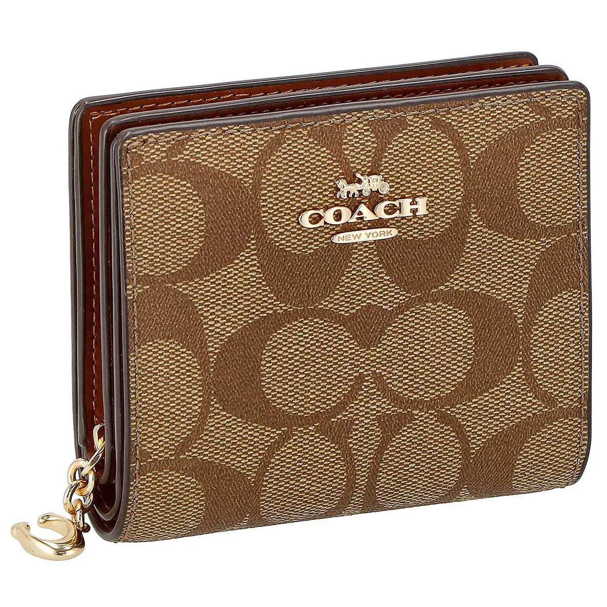 COACH Women’s Signature Canvas Snap Wallet C3309 IMNLJ