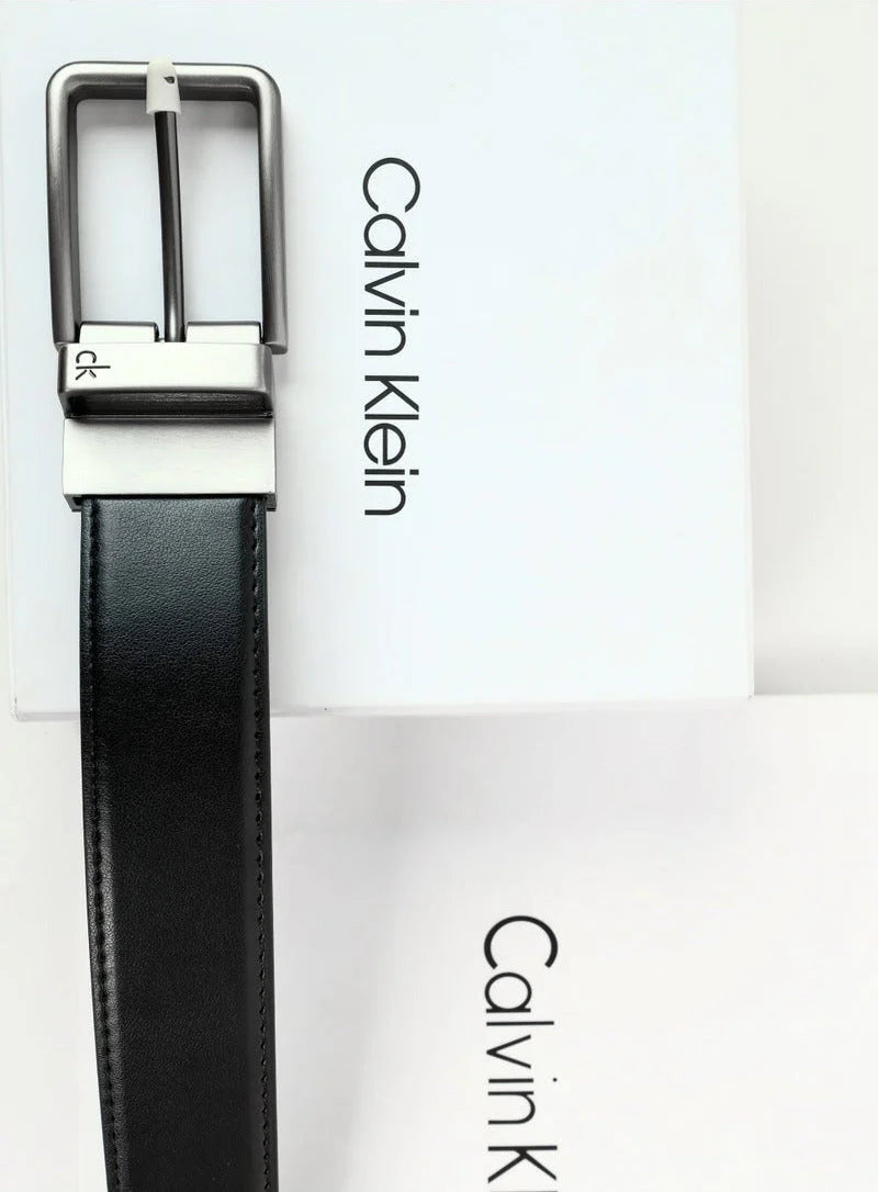 CK Black Leather Wallet-Belt Set For Men