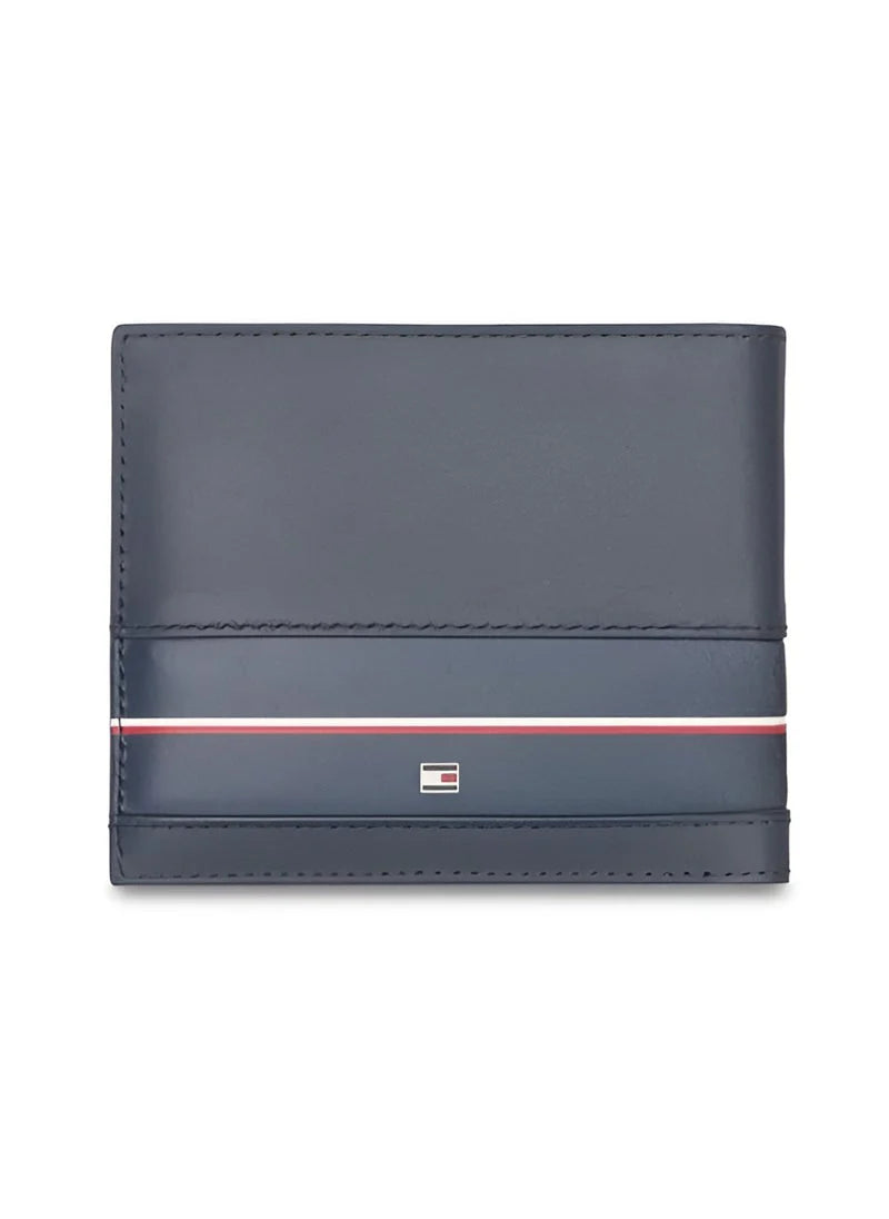 TH Navy Leather Wallet For Men