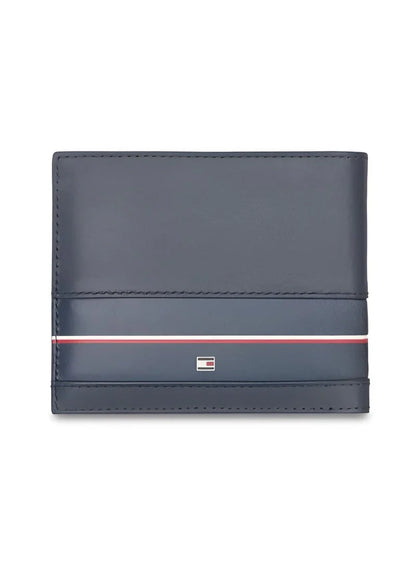 TH Navy Leather Wallet For Men