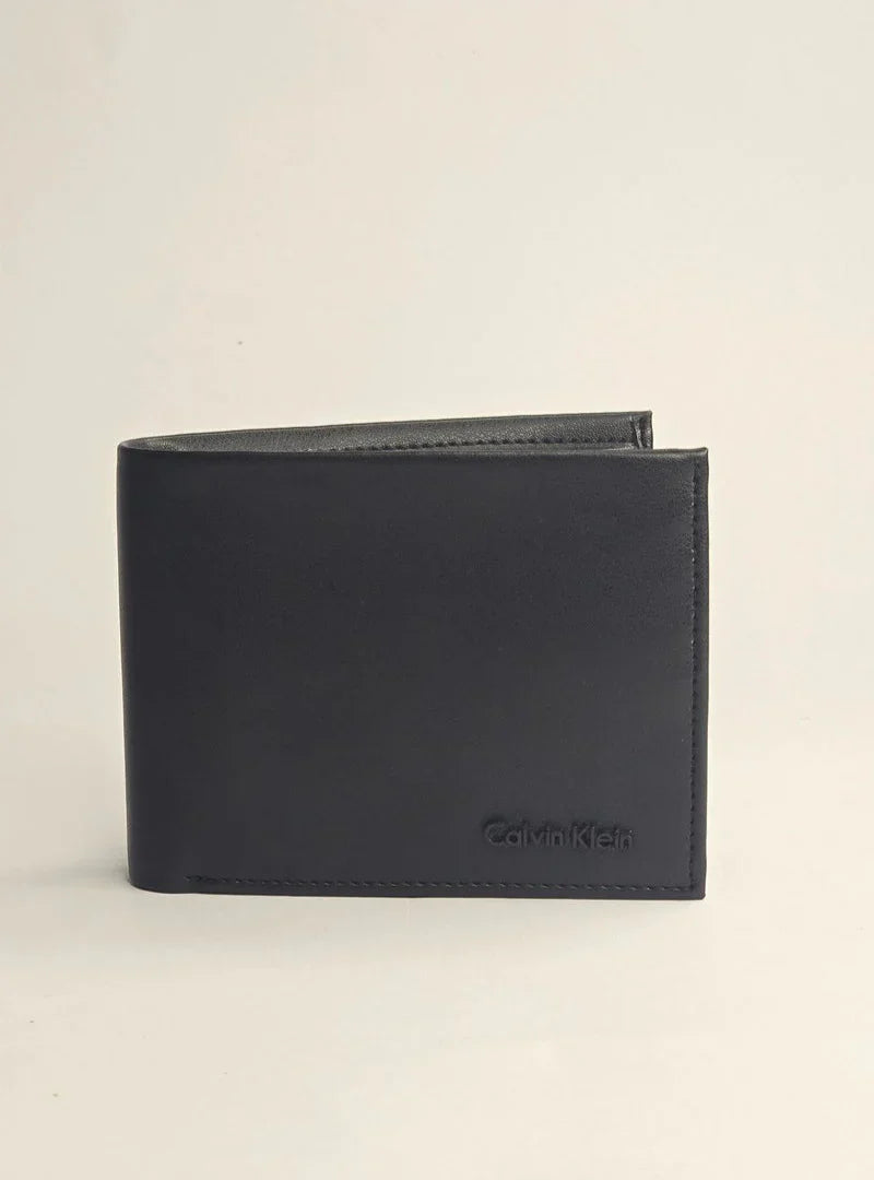 CK Black Leather Wallet-Belt Set For Men