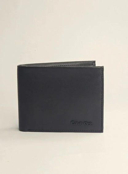 CK Black Leather Wallet-Belt Set For Men