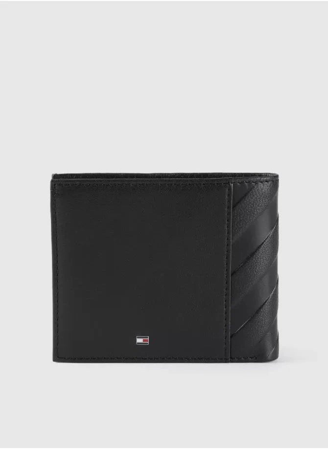 TH Black Leather Wallet For Men