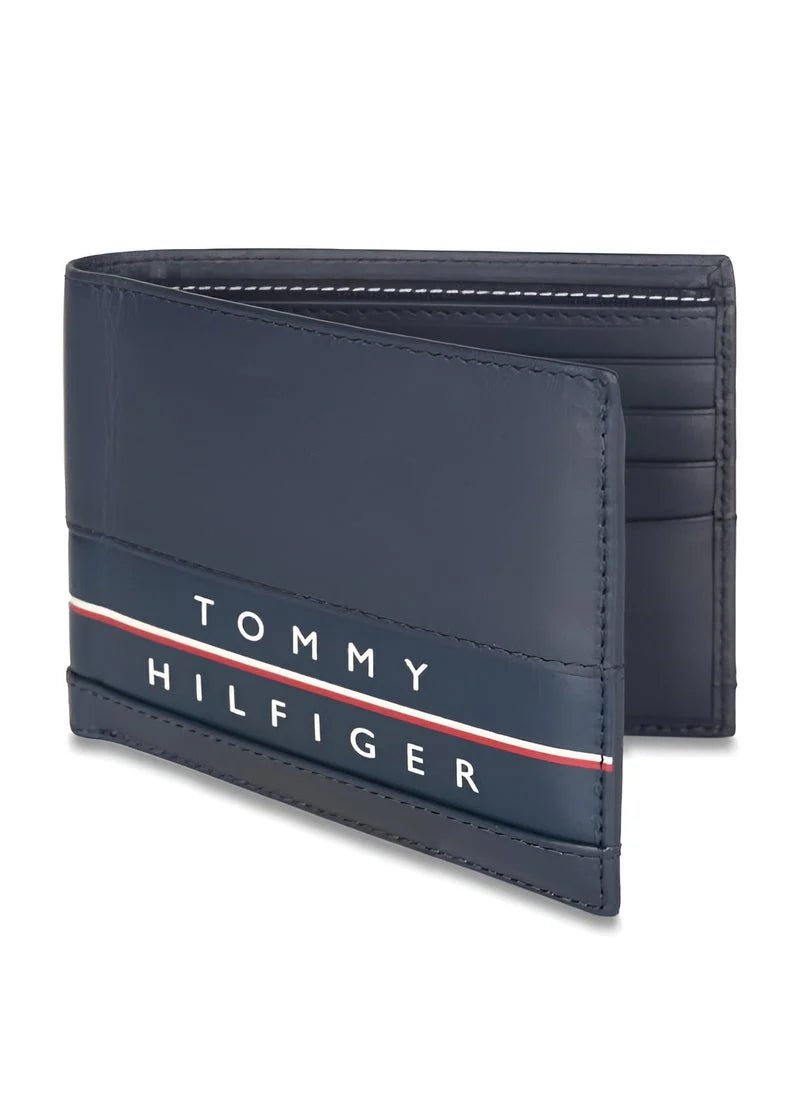 TH Navy Leather Wallet For Men