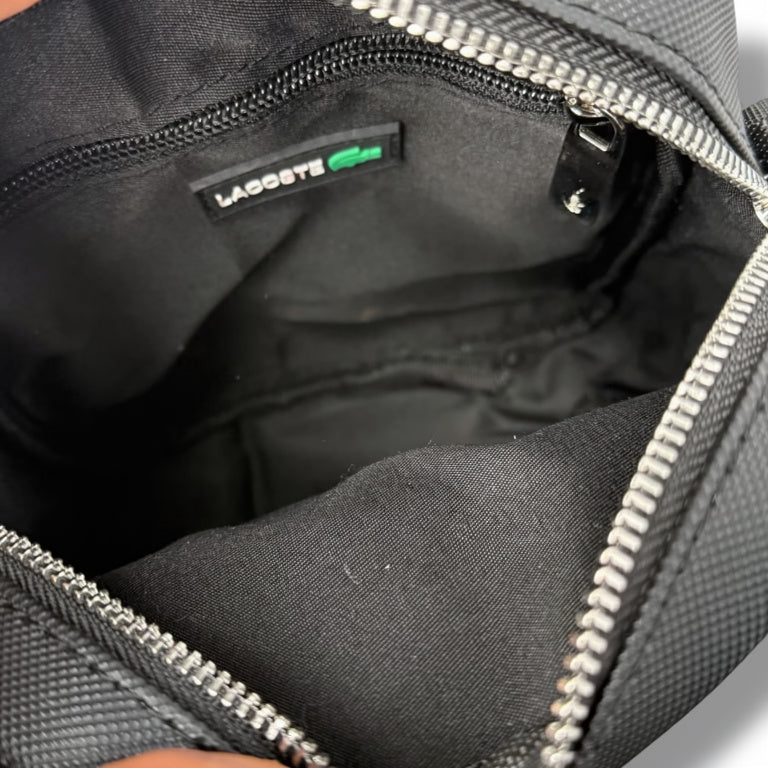 Lacoste men's black crossbody bag