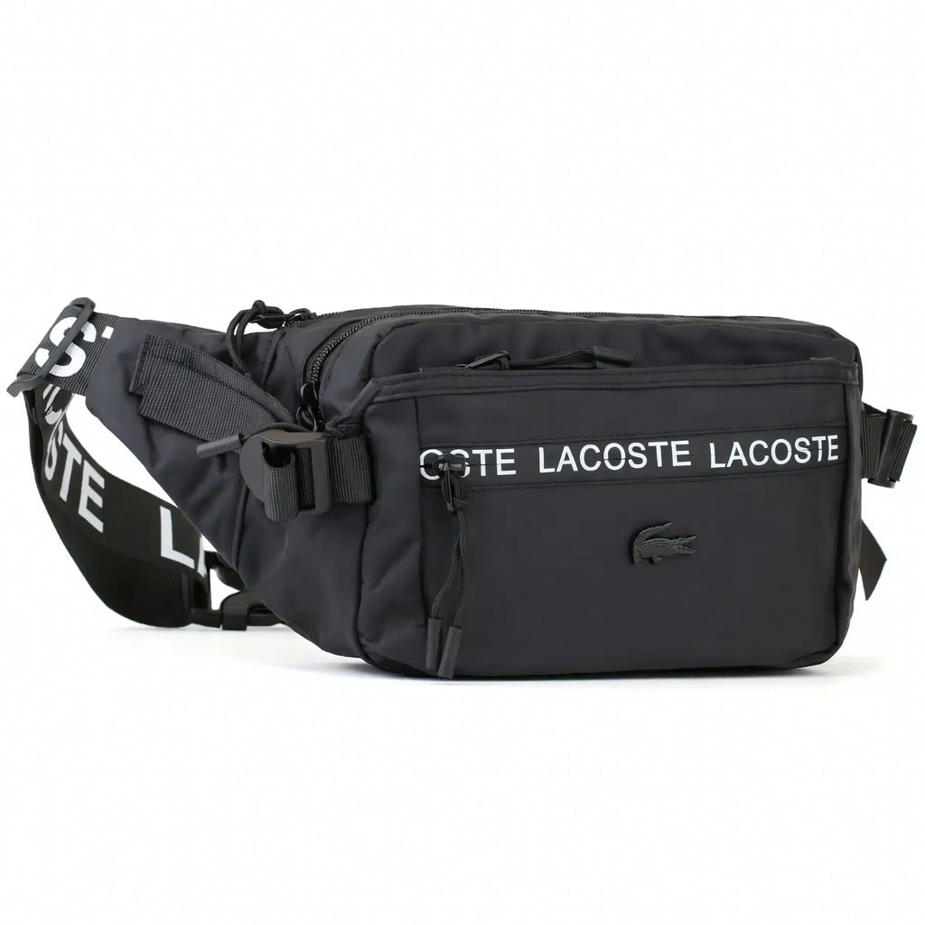 Lacoste Waterproof Waist Belt Black Bag Men