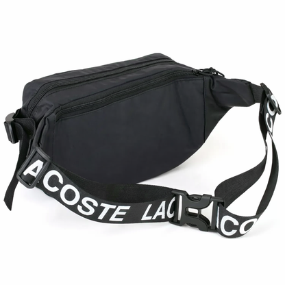 Lacoste Waterproof Waist Belt Black Bag Men