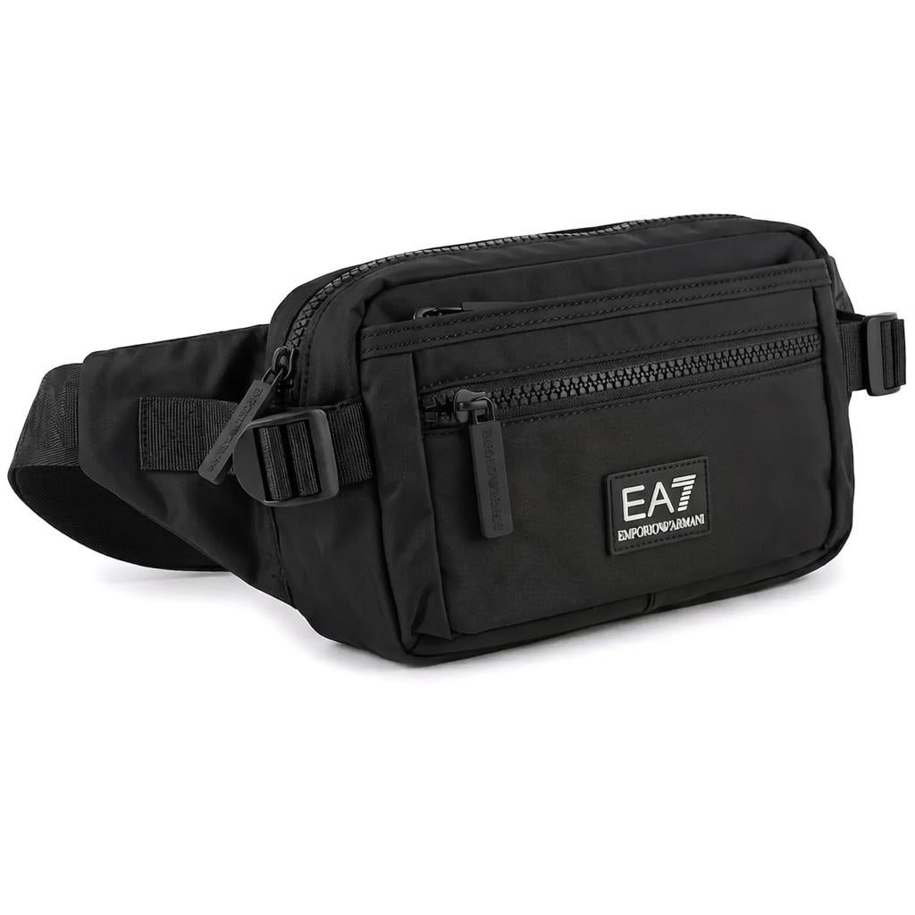 EA7 Emporio Armani Men’s Black Triple Zip Belt Bag