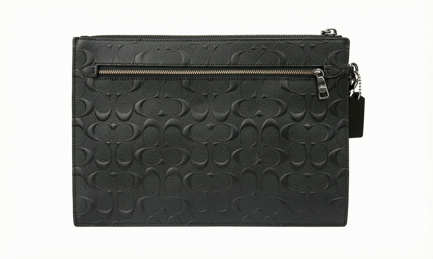COACH STRUCTURED POUCH IN SIGNATURE LEATHER (COACH F75914)
