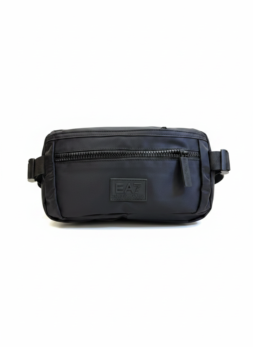 EA7 Emporio Armani Men’s Black Triple Zip Belt Bag