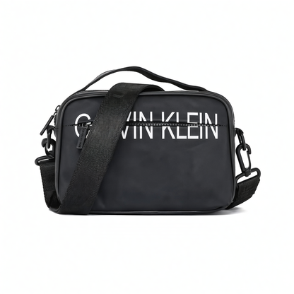 Black Calvin Klein Shoulder Crossbody Men Waterproof Hand Bag Ck