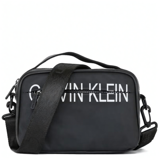 Black Calvin Klein Shoulder Crossbody Men Waterproof Hand Bag Ck
