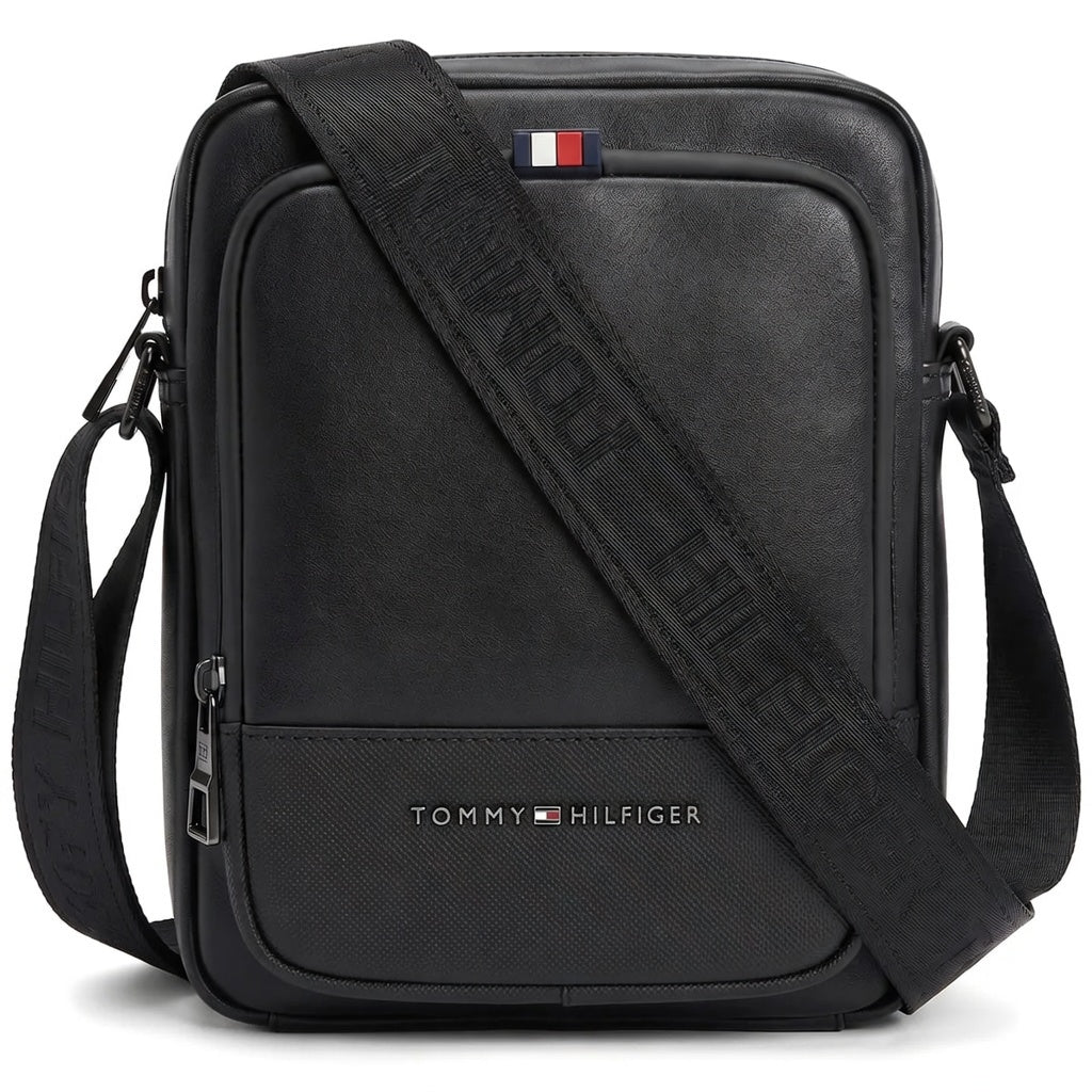 Tommy Hilfiger Men’s Black Panel Crossbody Bag