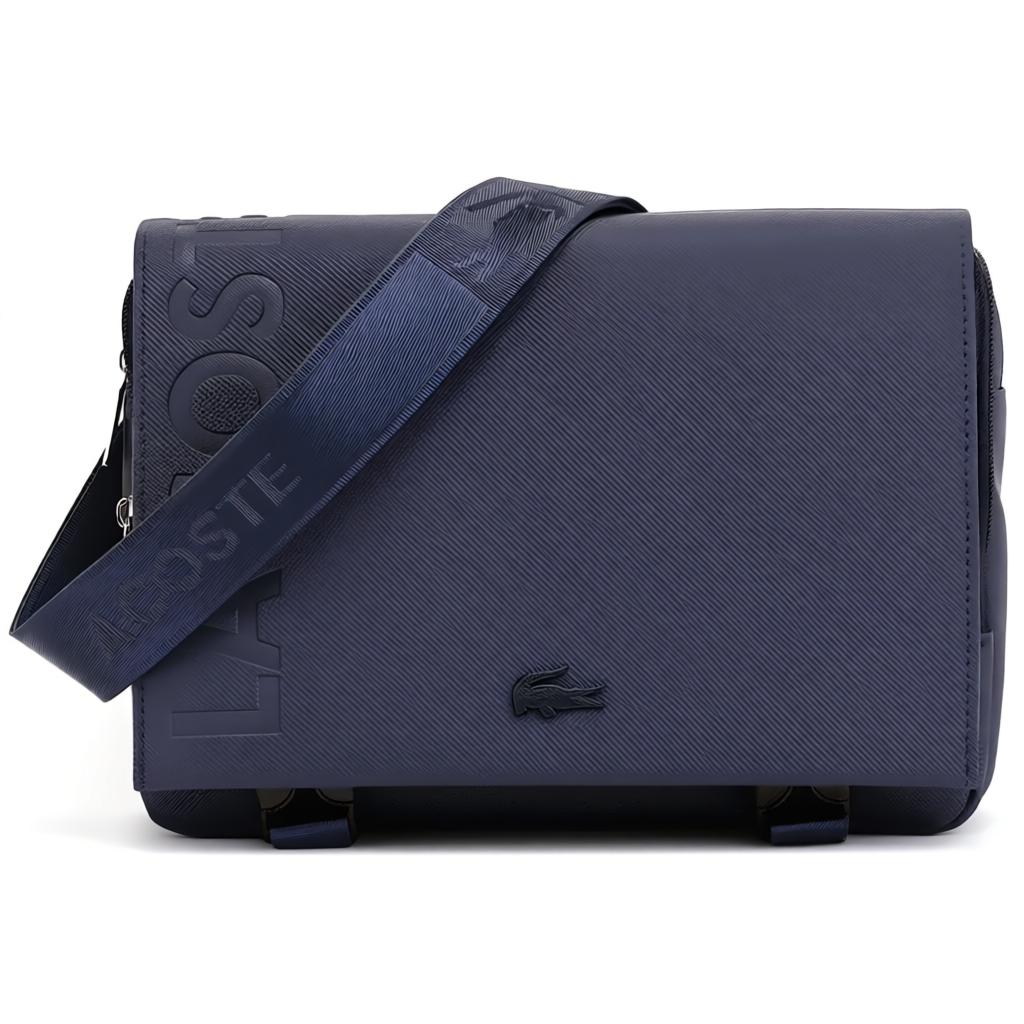 Lacoste blue leather CrossBody Bag for men