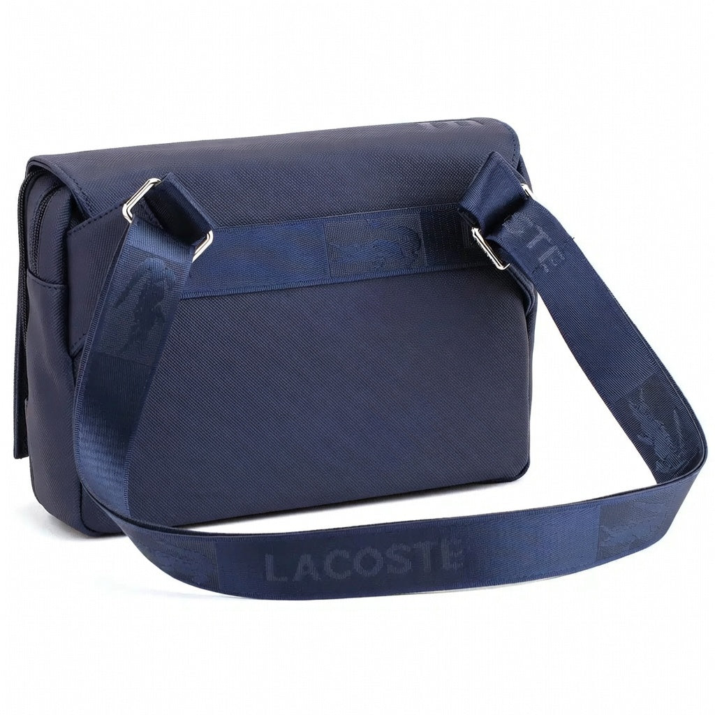 Lacoste blue leather CrossBody Bag for men