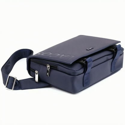 Lacoste blue leather CrossBody Bag for men