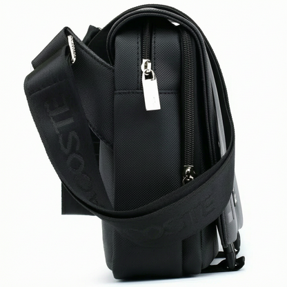 Lacoste Black leather CrossBody Bag for men