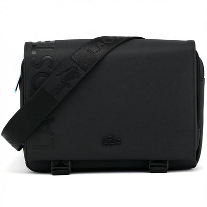 Lacoste Black leather CrossBody Bag for men