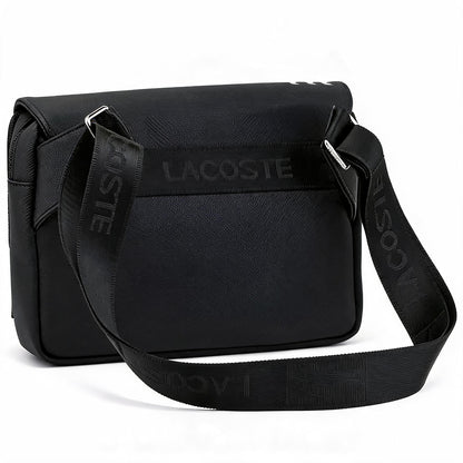 Lacoste Black leather CrossBody Bag for men