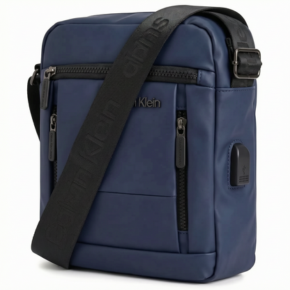 Calvin Klein Jeans Men’s Navy Blue Matte Tech Crossbody Bag