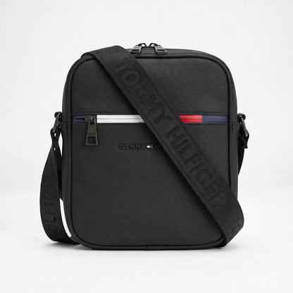 Tommy Hilfiger Men’s Black Textured Crossbody Bag