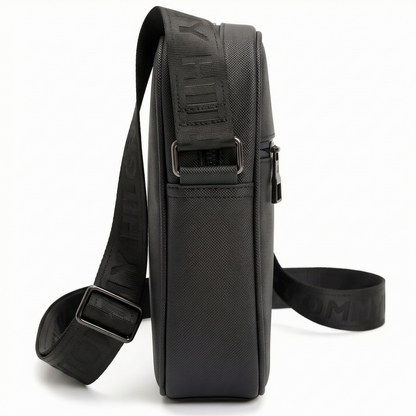 Tommy Hilfiger Men’s Black Textured Crossbody Bag