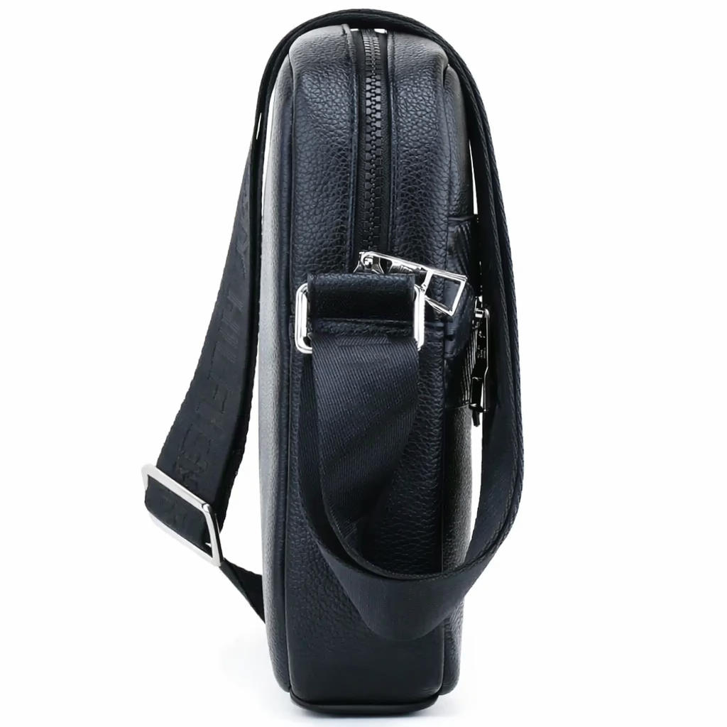 Tommy Hilfiger Crossbody Bag, Black Leather