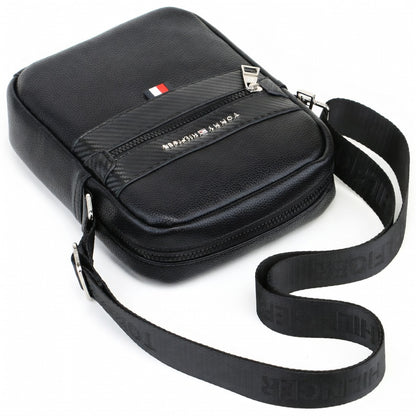 Tommy Hilfiger Crossbody Bag, Black Leather