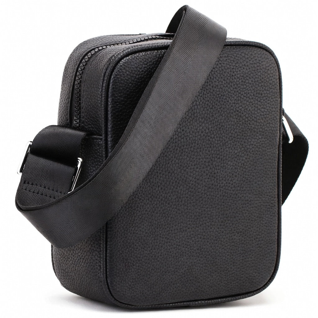 Tommy Hilfiger Messenger Bag Black Leather
