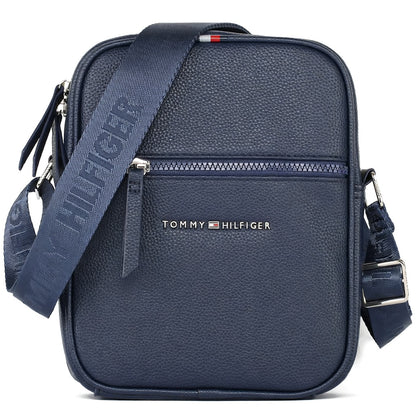 Leather Tommy Hilfiger Crossbody Messenger Shoulder Navy Blue Men bag