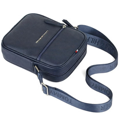 Leather Tommy Hilfiger Crossbody Messenger Shoulder Navy Blue Men bag