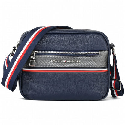 Tommy Hilfiger Leather Crossbody Shoulder Navy Blue Men Bag.