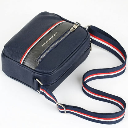 Tommy Hilfiger Leather Crossbody Shoulder Navy Blue Men Bag.