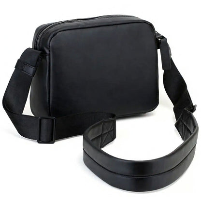 Black Leather Original Tommy Hilfiger Crossbody Messenger Mens Bag