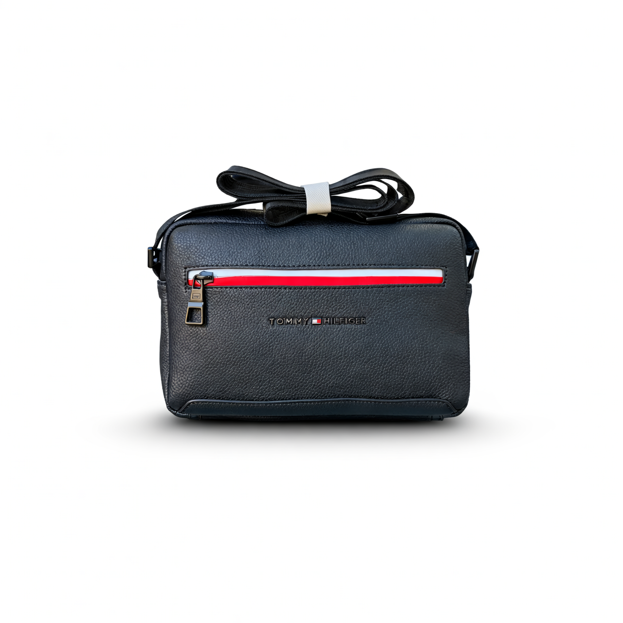 Tommy Hilfiger Men's Crossbody Bag - Black with a Lovely Pattern