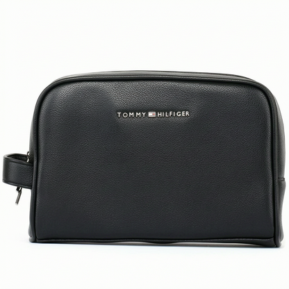 Leather Tommy Hilfiger Black Handbag For Men Gift Box