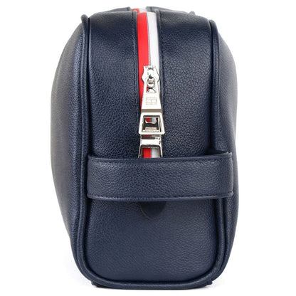 Tommy Hilfiger Blue Leather Mens Clutch Bag Gift Box