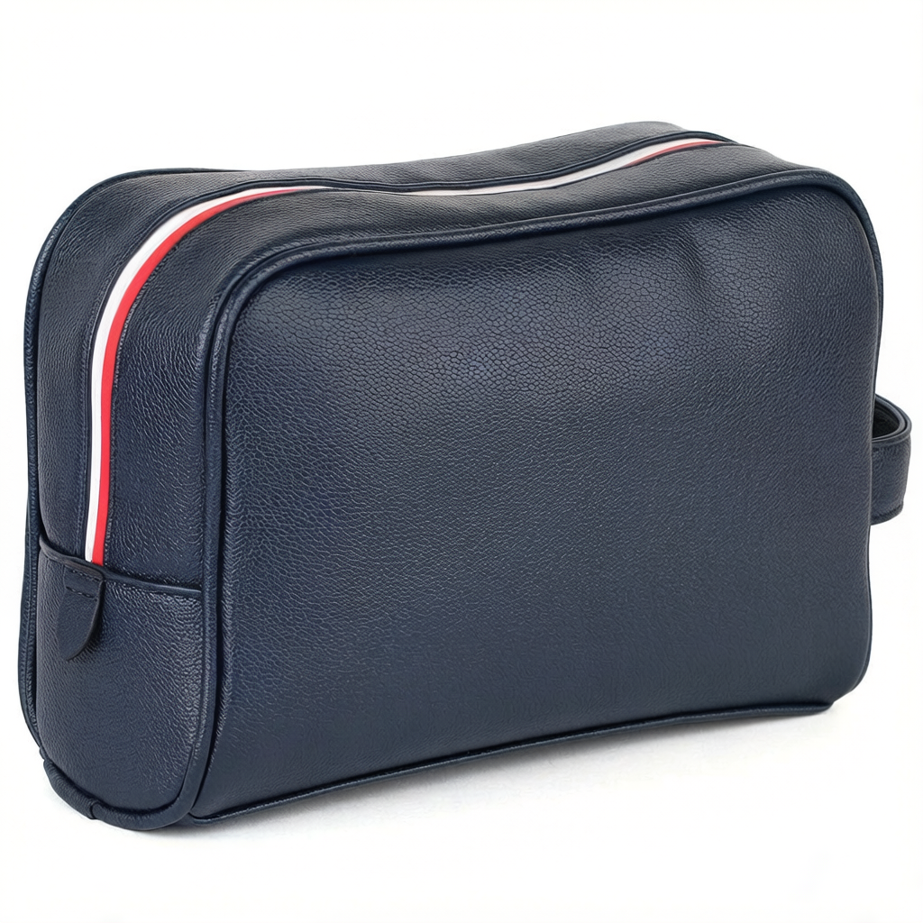 Tommy Hilfiger Blue Leather Mens Clutch Bag Gift Box