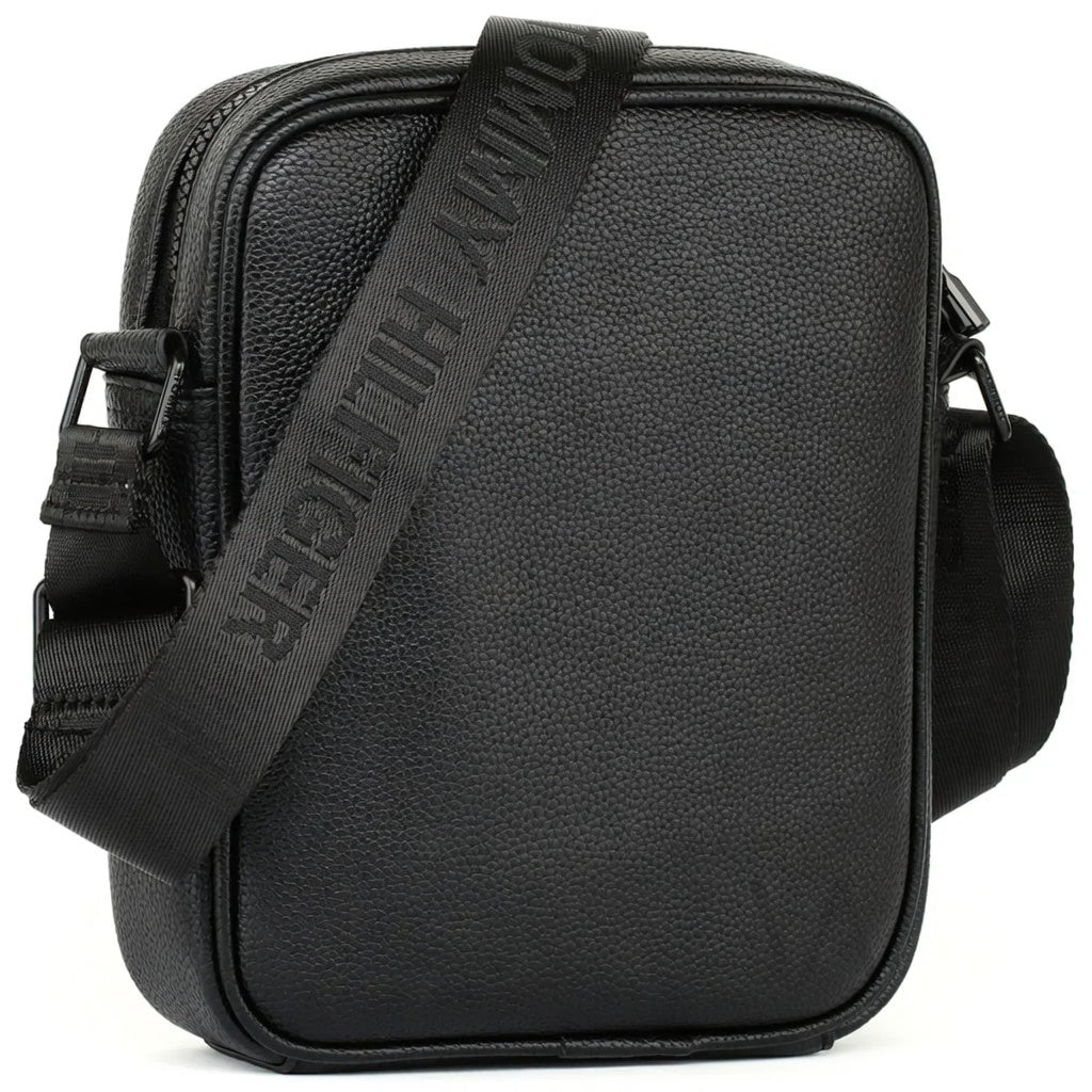 Leather Tommy Hilfiger Crossbody Messenger Shoulder Black Bag For Men