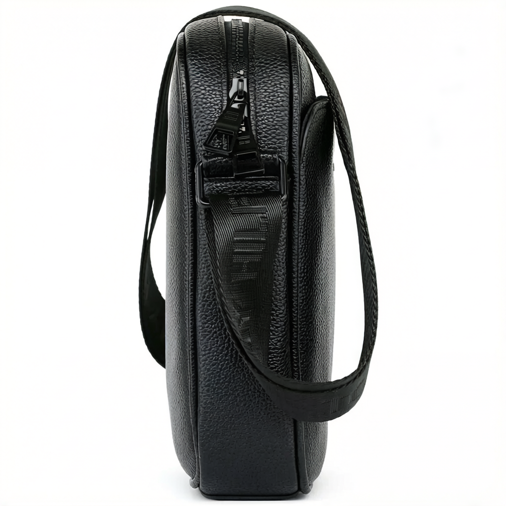 Leather Tommy Hilfiger Crossbody Messenger Shoulder Black Bag For Men