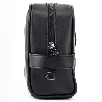 Tommy Hilfiger men's black leather clutch bag with gift box