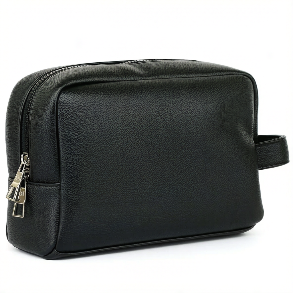 Tommy Hilfiger Black Leather Handbag For Men Gift Box