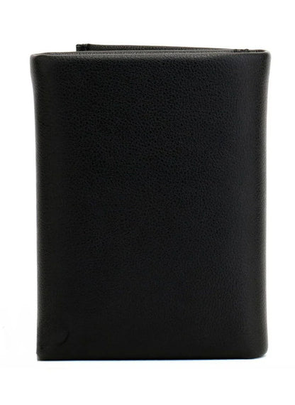 GU Black Trifold Wallet For Men