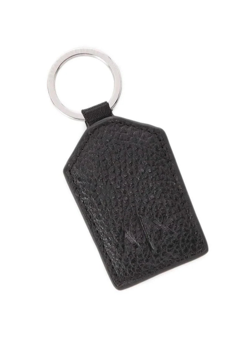 AX Black Leather Wallet & Keychain Set For Men